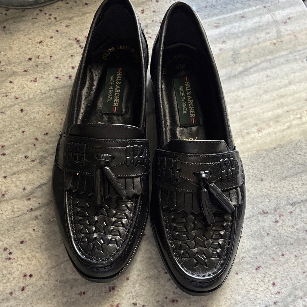 Black Leather Loafers by Hill and Archer